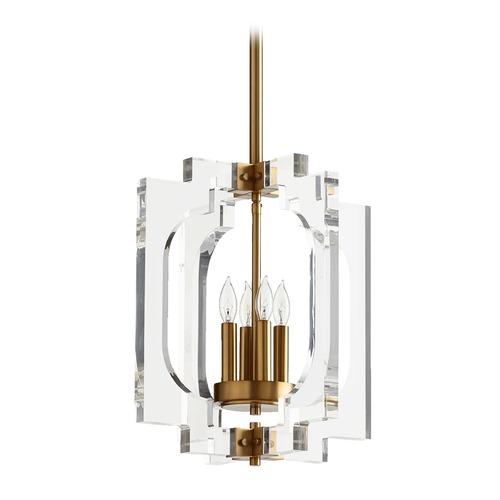 Quorum Lighting Broadway Aged Brass Pendant by Quorum Lighting 605-4-80