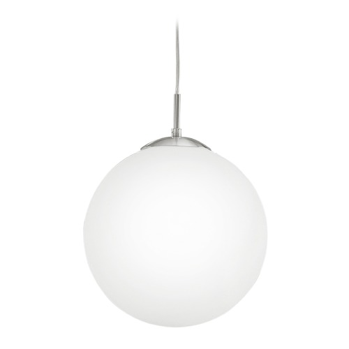 Eglo Lighting Eglo Rondo Matte Nickel Pendant Light with Globe Shade 85263A