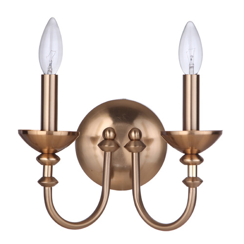 Craftmade Lighting Marlowe Satin Brass Sconce by Craftmade Lighting 53762-SB