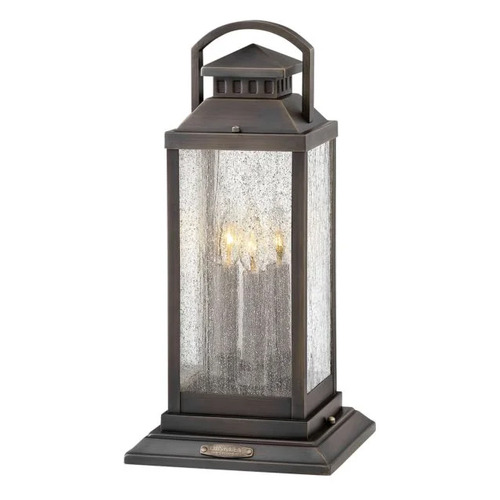 Revere 20-Inch 12V LED Outdoor Lantern in Blackened Brass by Hinkley Lighting