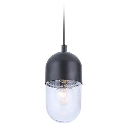 Pill Flat Black Mini Pendant by Craftmade Lighting
