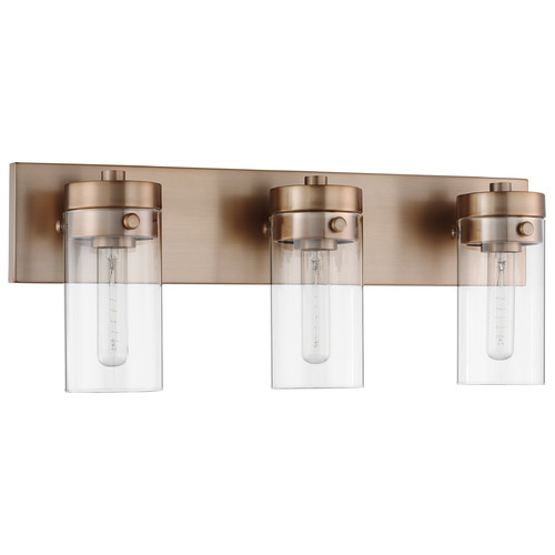 Intersection 3-Light Vanity Light in Burnished Brass by Nuvo Lighting