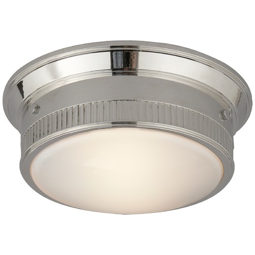 Visual Comfort Signature Collection Thomas OBrien Calliope Marine Flush Mount in Nickel by Visual Comfort Signature TOB4203PN