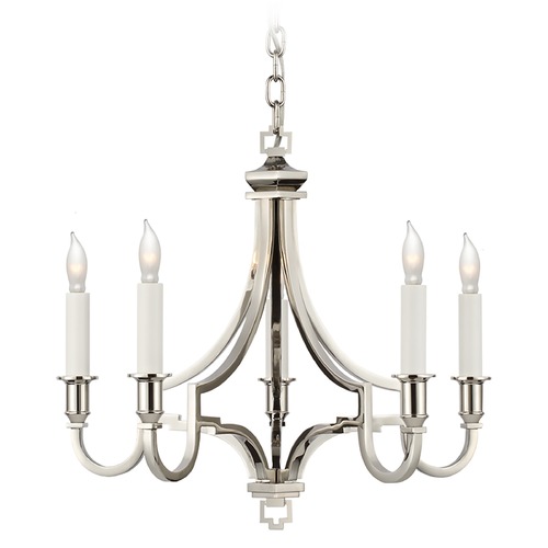 Visual Comfort Signature Collection E.F. Chapman Mykonos Chandelier in Polished Nickel by Visual Comfort Signature CHC5560PN