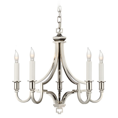 E.F. Chapman Mykonos Chandelier in Polished Nickel by Visual Comfort Signature