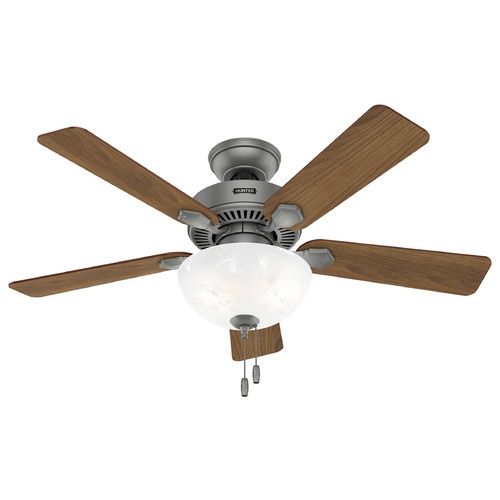 Hunter Fan Company Swanson Matte Silver LED Ceiling Fan with Light