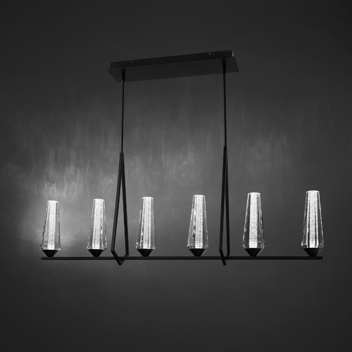 Schonbek Beyond Devotion 6-Light LED Linear Pendant in Black by Schonbek Beyond BPD66247-BK
