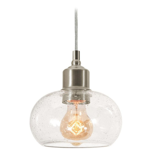 Afx Lighting Laney Satin Nickel Mini-Pendant Light with Bowl / Dome Shade