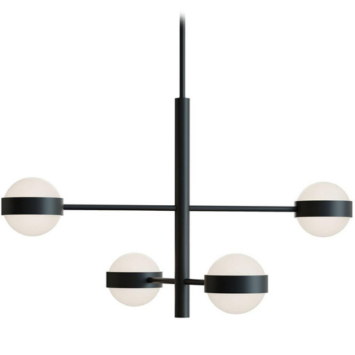 Afx Lighting Verona Black LED Pendant Light with Globe Shade