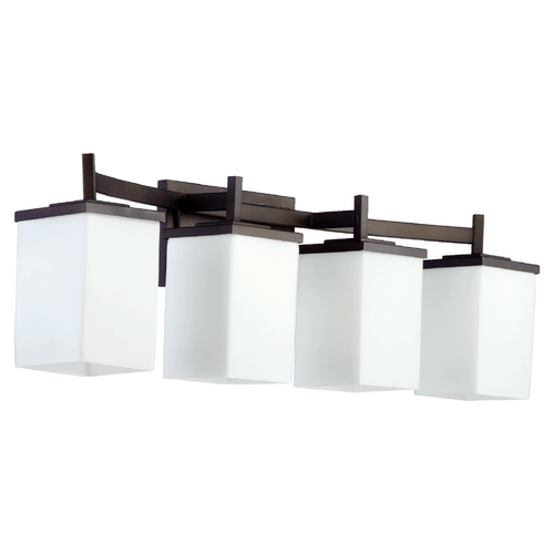 Quorum Lighting Modern Bathroom Light Oiled Bronze Delta by Quorum Lighting 5084-4-86