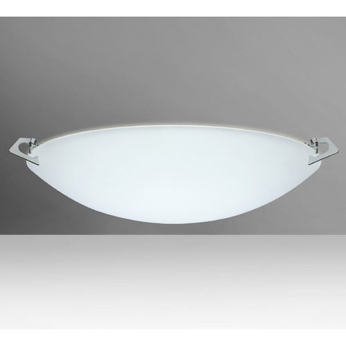 Besa Lighting Sonya Frosted Glass Polished Nickel Flushmount Light