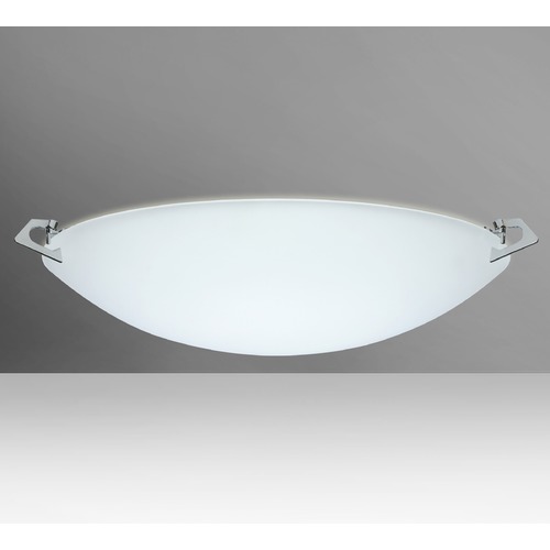 Besa Lighting Besa Lighting Sonya Frosted Glass Polished Nickel Flushmount Light 841825-PN