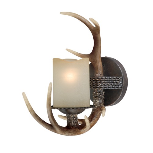 Yoho Faux Antler and Black Walnut Sconce by Vaxcel Lighting