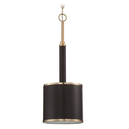 Craftmade Lighting Craftmade Satin Brass Pendant with Black Shade 48891-SB