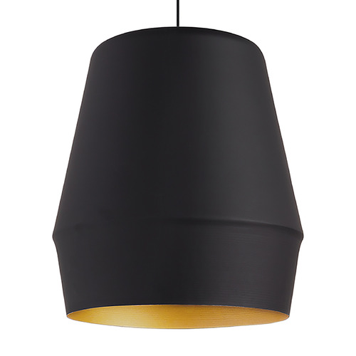 Visual Comfort Modern Collection Allea LED Pendant in Black & Gold by Visual Comfort Modern 700TDALEBG-LED930