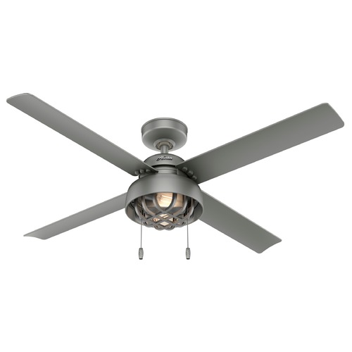 Hunter Fan Company 52-Inch Spring Mill Fan in Matte Silver by Hunter Fan Company 50339