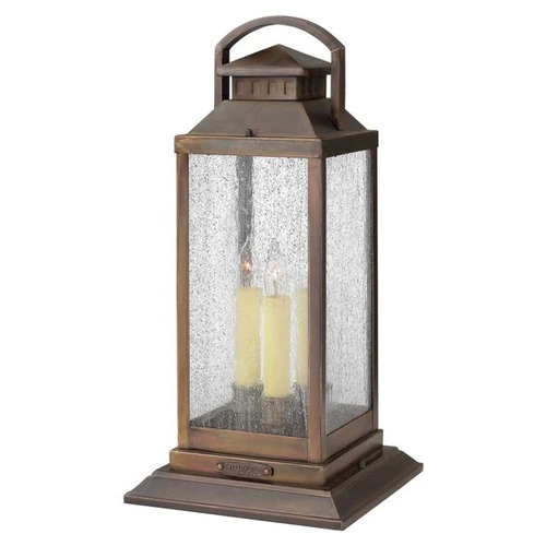 Hinkley Revere 20-Inch 12V LED Outdoor Pier Mount Lantern in Sienna by Hinkley 1187SN-LV