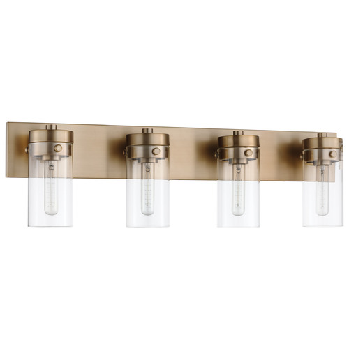Intersection 4-Light Vanity Light in Burnished Brass by Nuvo Lighting