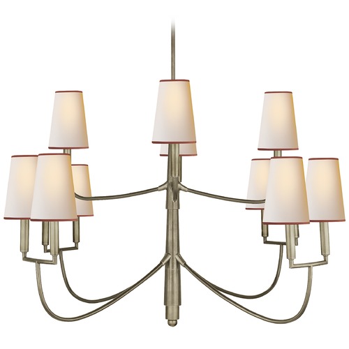 Visual Comfort Signature Collection Thomas OBrien Farlane Chandelier in Antique Nickel by Visual Comfort Signature TOB5017ANNPRT