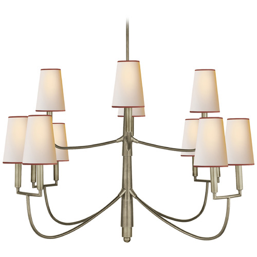 Visual Comfort Signature Collection Thomas OBrien Farlane Chandelier in Antique Nickel by Visual Comfort Signature TOB5017ANNPRT