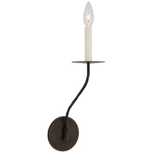 Visual Comfort Signature Collection Ian K. Fowler Belfair Single Sconce in Aged Iron by Visual Comfort Signature S2750AI