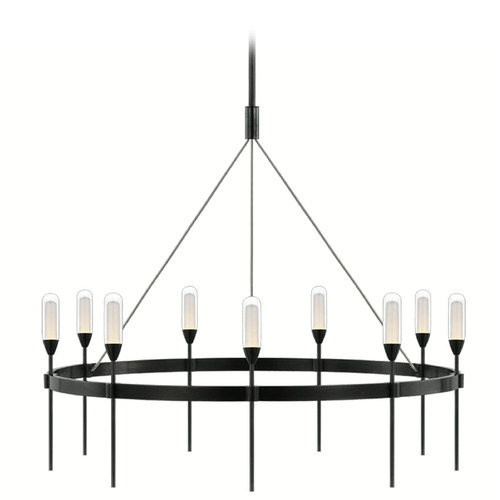 Visual Comfort Signature Collection Peter Bristol Overture Medium Chandelier in Nickel by VC Signature PB5030BZ-CG