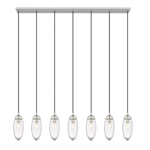 Z-Lite Arden Brushed Nickel Multi-Light Pendant with Oblong Shade
