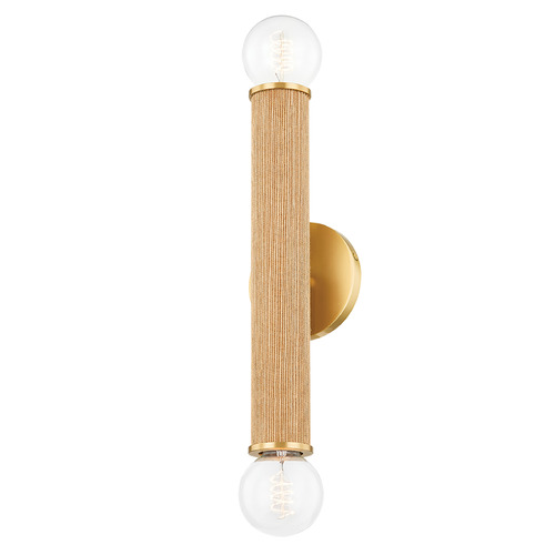 Mitzi Taylor Aged Brass 2-Light Vanity Fixture
