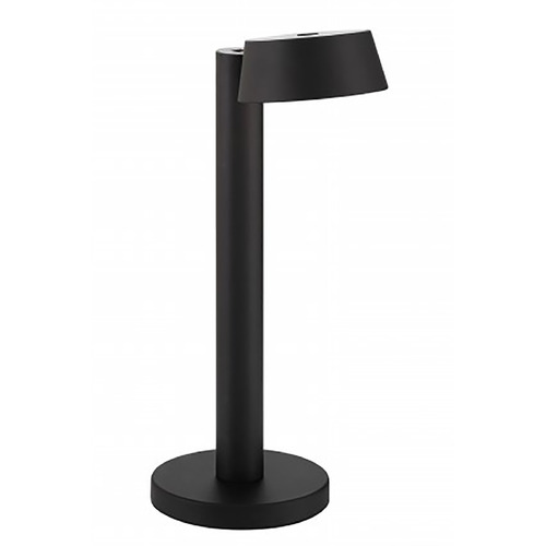 George Kovacs Lighting George Kovacs Task Portables Coal Black LED Table Lamp with Drum Shade P181-66A-L