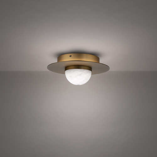 Modern Forms by WAC Lighting Modern Forms Landed Aged Brass LED Flushmount Light FM-16412-AB