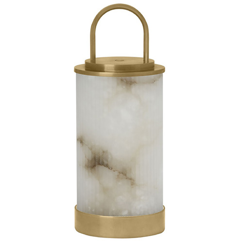 Tawa Alabaster Rechargeable Table Lamp in Brass by VC Modern