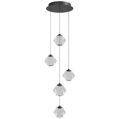 Beluga 5-Light LED Pendant in Black by Avenue Lighting