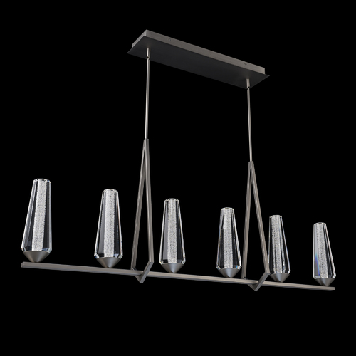 Devotion 6-Light LED Linear Pendant in Satin Nickel by Schonbek Beyond