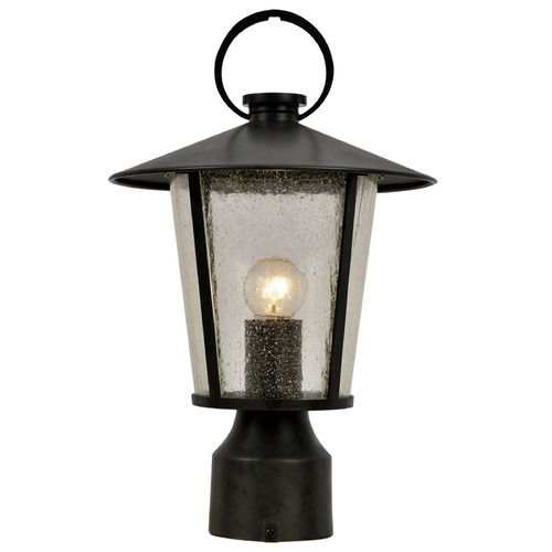 Crystorama Lighting Andover Matte Black Post Light