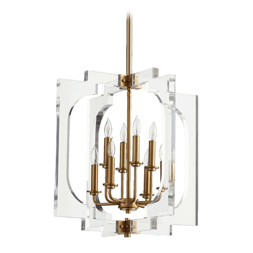 Broadway Aged Brass Pendant by Quorum Lighting