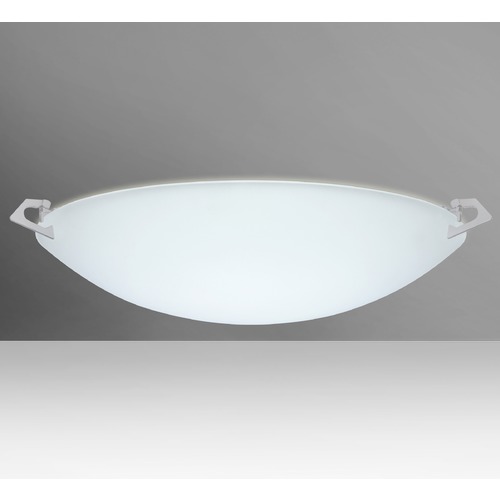 Besa Lighting Sonya Frosted Glass Satin Nickel Flushmount Light