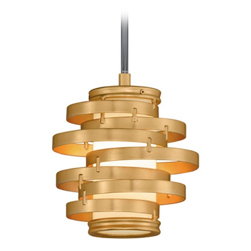 Corbett Lighting Vertigo Gold Leaf LED Mini Pendant by Corbett Lighting 225-41