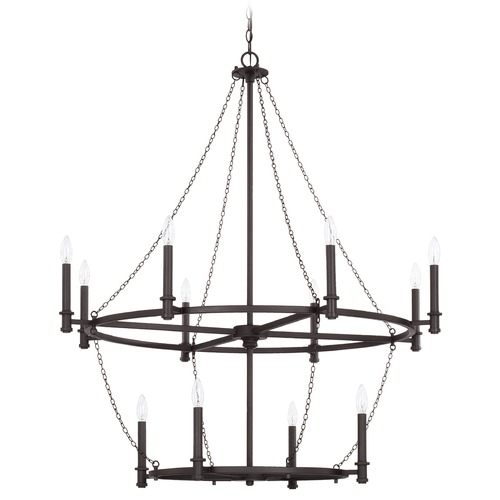 Capital Lighting Lancaster 40.50-Inch Wide Chandelier in Black Iron by Capital Lighting 528701BI