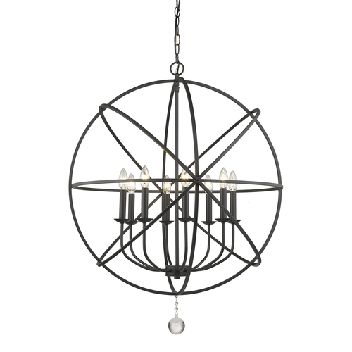 Tull Matte Black Chandelier by Z-Lite