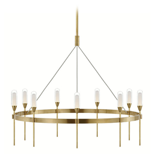 Visual Comfort Signature Collection Peter Bristol Overture Medium Chandelier in Brass by VC Signature PB5030NB-CG