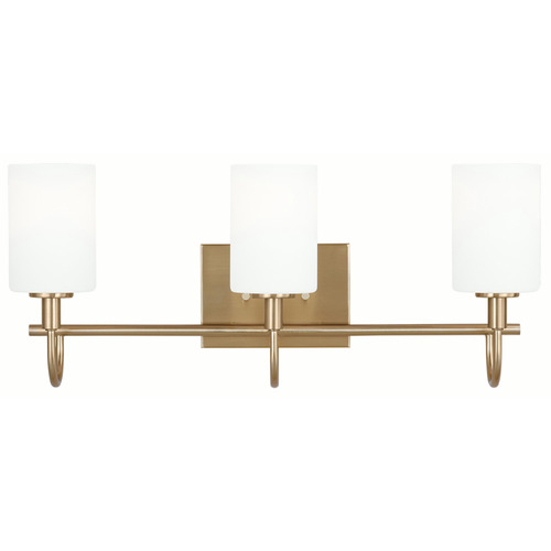 Visual Comfort Studio Collection Oak Moore Satin Brass Bathroom Light
