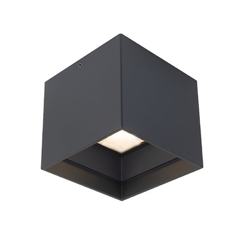 Modern Forms by WAC Lighting Kube Black LED Close To Ceiling Light by Modern Forms FM-W62205-30-BK