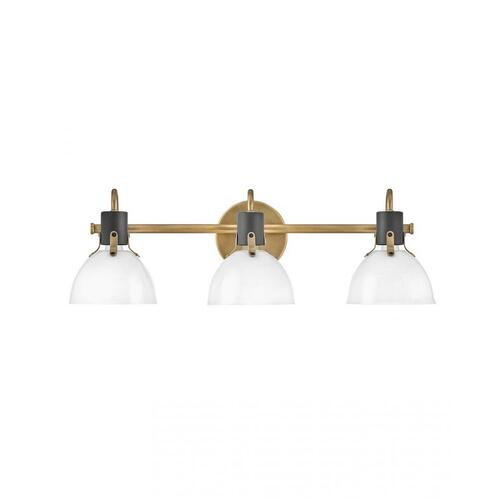 Hinkley Argo 24.50-Inch Bath Light in Brass & Black by Hinkley Lighting 51113HB