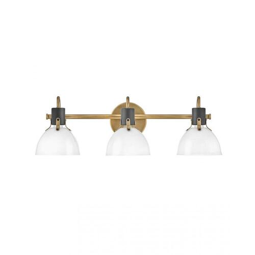 Argo 24.50-Inch Bath Light in Brass & Black by Hinkley Lighting