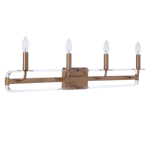 Craftmade Lighting Graclyn Satin Brass Bathroom Light by Craftmade Lighting 57704-SB