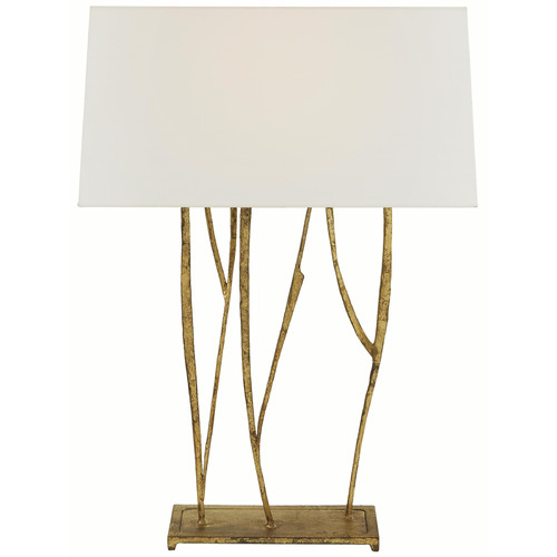 Visual Comfort Signature Collection Visual Comfort Signature Collection Aspen Gilded Iron Console & Buffet Lamp with Rectangle Shade S3051GI-L