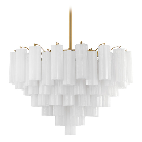 Crystorama Lighting Crystorama Lighting Addis Aged Brass Chandelier ADD-316-AG-WH