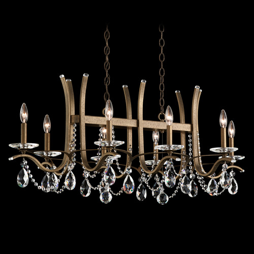 Schonbek Worldwide Lighting Vesca Etruscan Gold Crystal Chandelier