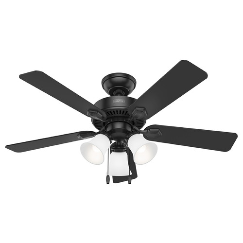 Hunter Fan Company Swanson Matte Black LED Ceiling Fan with Light