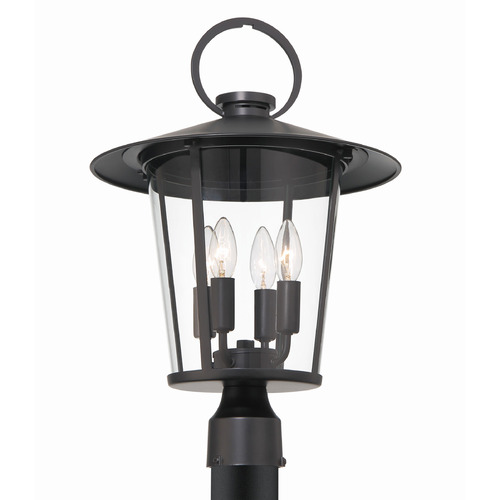 Crystorama Lighting Andover Matte Black Post Light